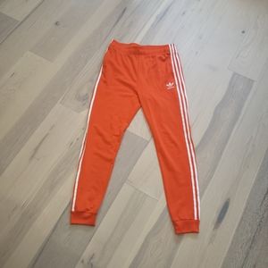 Orange Adidas joggers